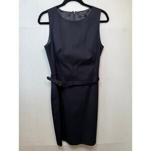J.Crew Belted Sleeveless Dress, Black, Size 6  Career Cocktail